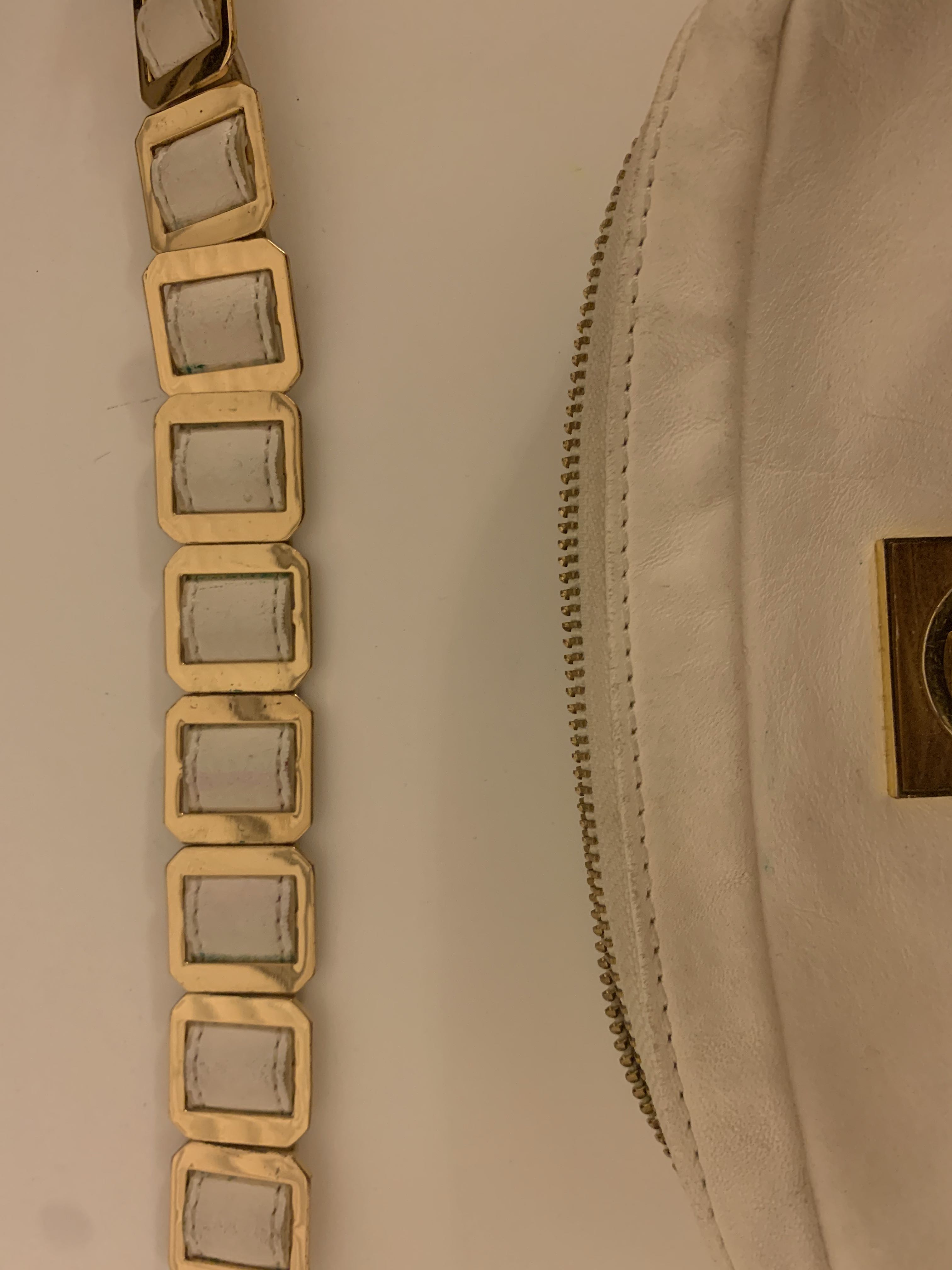 White leather tory burch bag