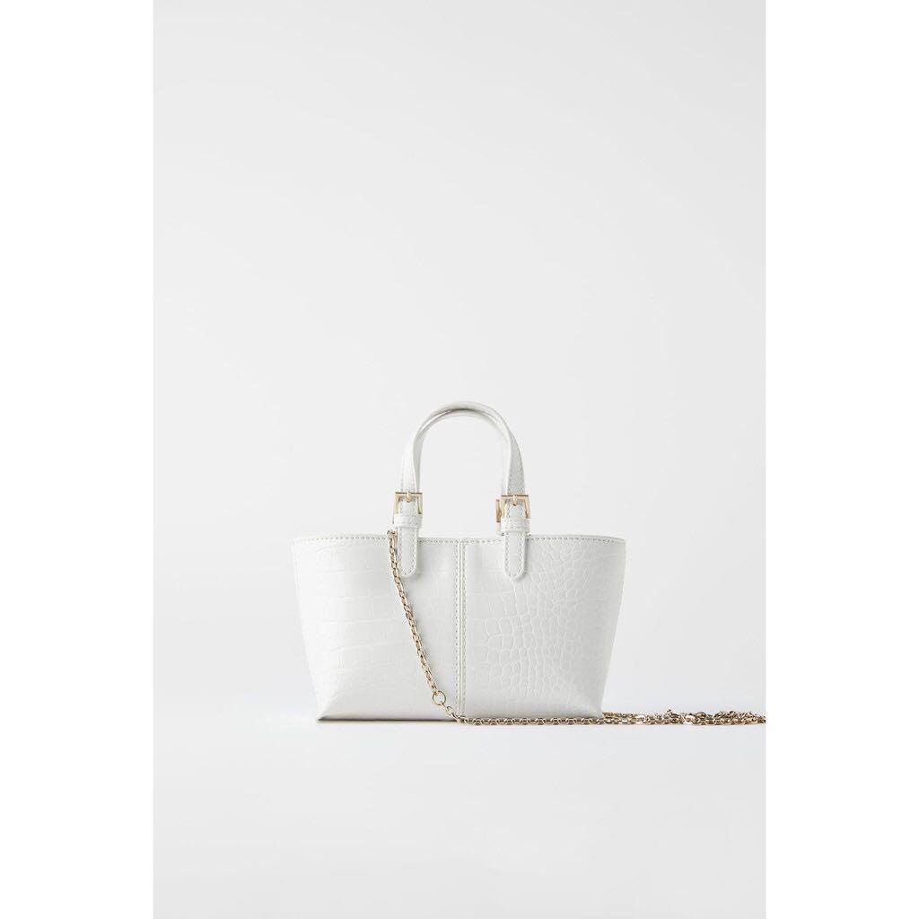 Zara Animal Print Mini Tote Bag, Women's Fashion, Bags & Wallets, Tote