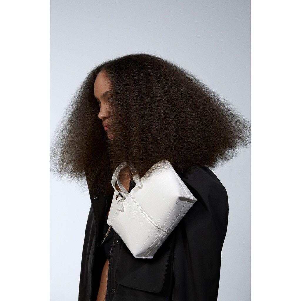 Zara Animal Print Mini Tote Bag, Women's Fashion, Bags & Wallets, Tote