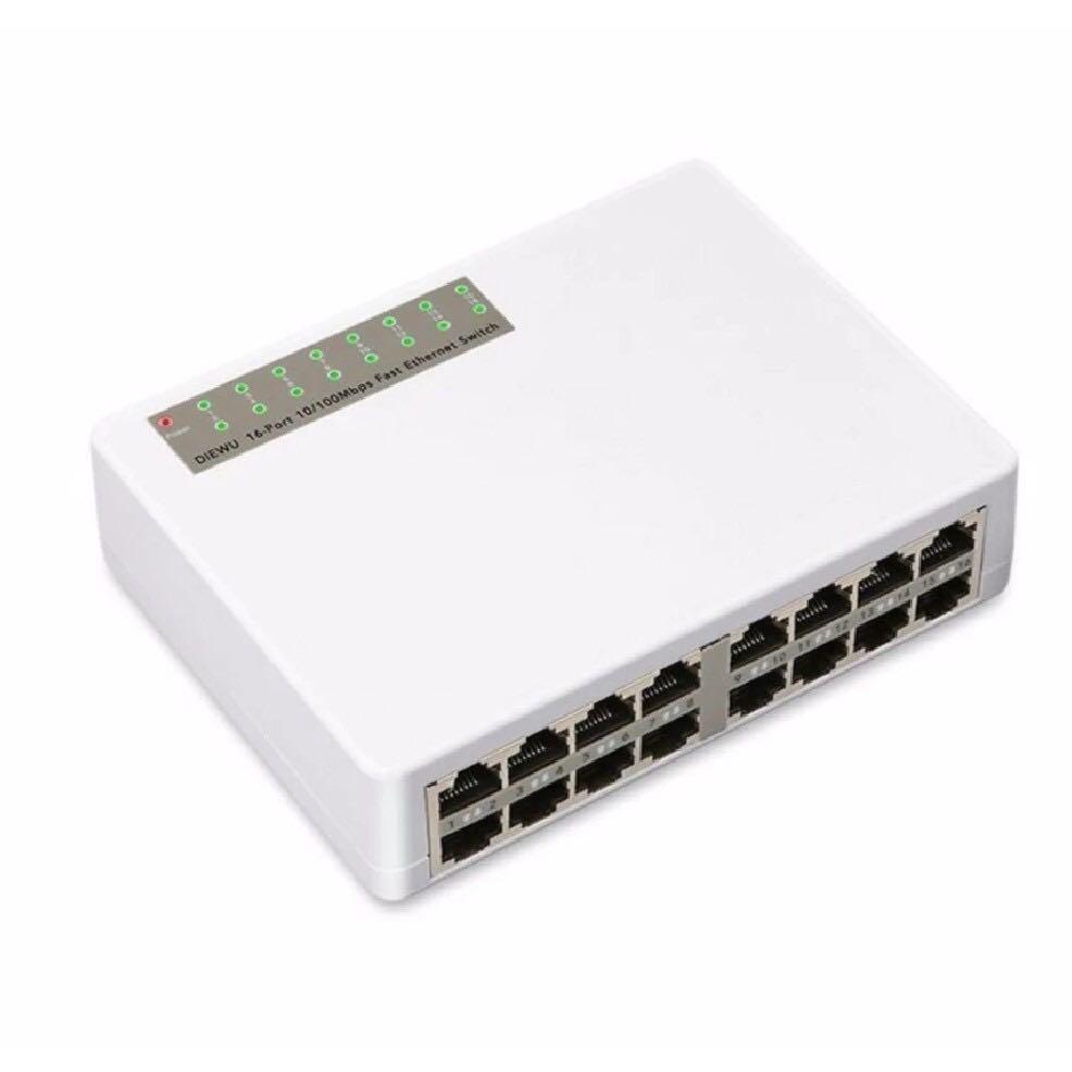 Switch hub 16 Port Ethernet Switch Network Hub 10/100Mbps (Category: Networking) located in Manila. Submitted by sdfsolutions (Listing ID 1001982130, Image 1). Description: Supports IEEE 802.3x flow control for Full Duplex mode and backpressure for Half Duplex mode Non-blocking switching architecture that forwards and filters packets at full wire-speed for maximum throughput Auto-MDI/MDIX eliminates the need for crossover cables Supports MAC addr