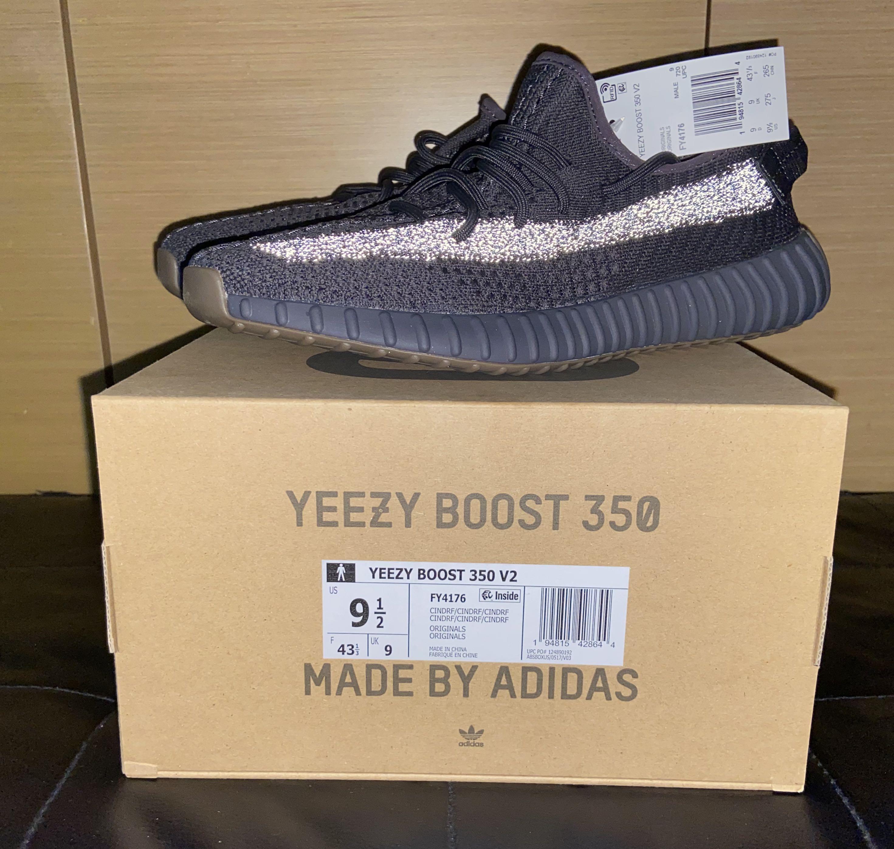 Adidas Yeezy 350 cinder black reflective Yeezy supply US9.5