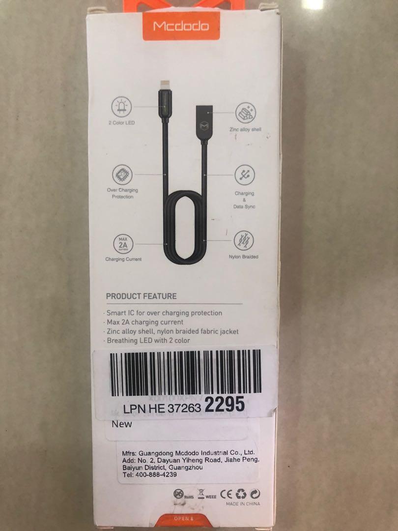 Auto Cut Off Power At 100 Charging Cable For Iphone Mobile Phones Tablets Mobile Tablet Accessories Mobile Accessories On Carousell