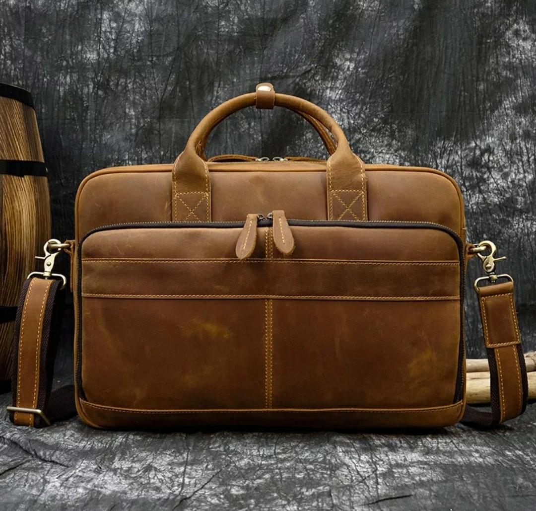 Pure leather briefcases top