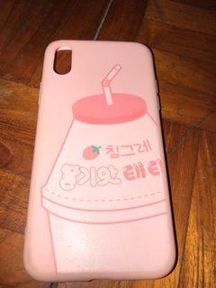 Case iPhone X/XS Strawberry Milk