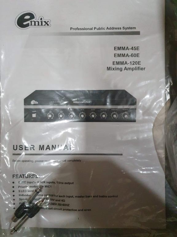 emix EMMA-60E, Audio, Portable Audio Accessories on Carousell