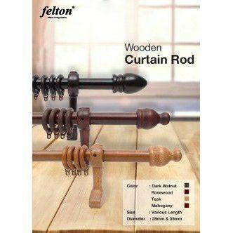 Wooden Rod 35mm - Mahogany - Felton