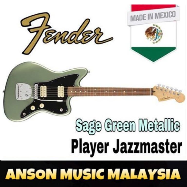 Fender Player Jazzmaster Electric Guitar Pau Ferro Fingerboard Sage Green Metallic Music Media Music Instruments On Carousell