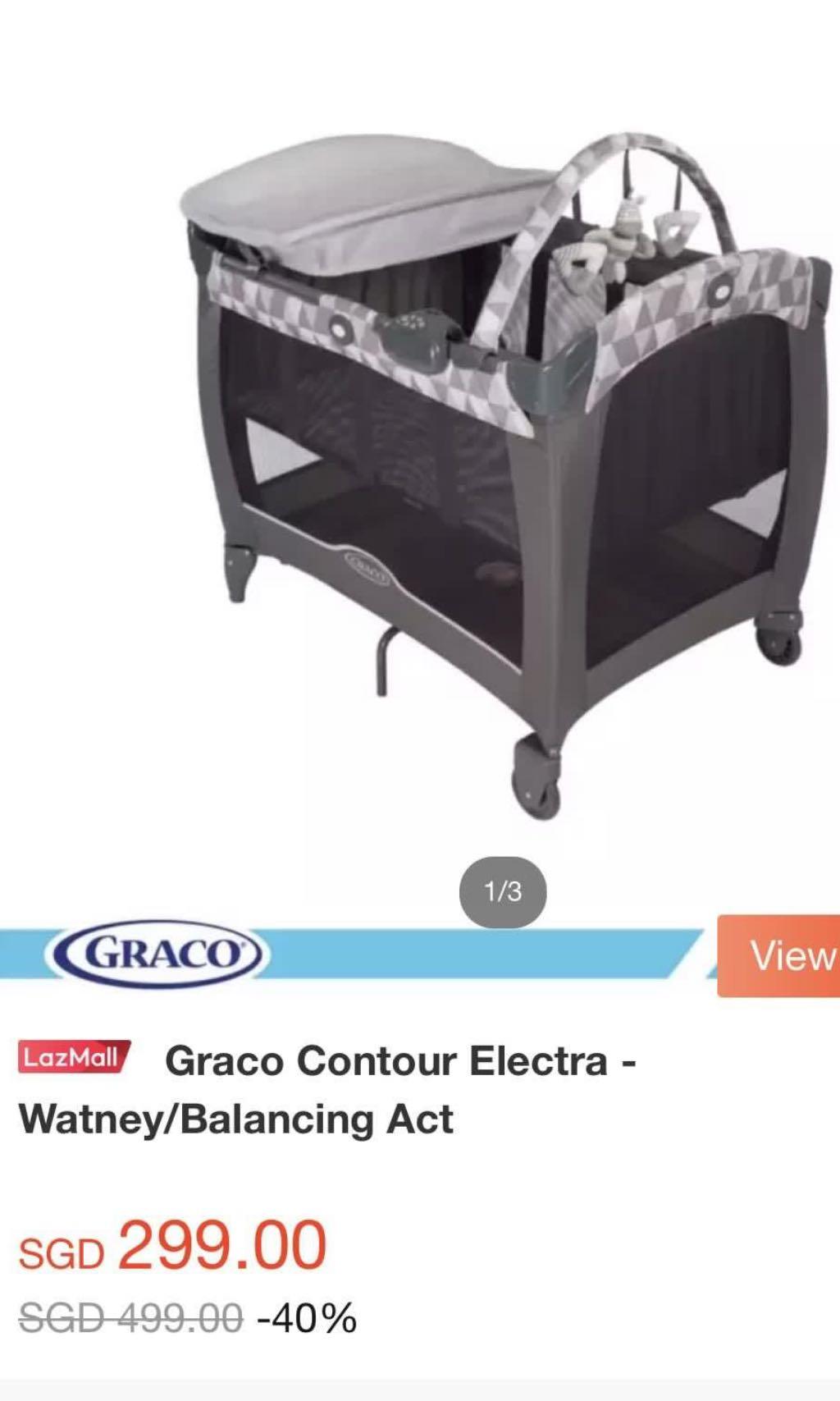 Graco contour electra best sale travel cot watney