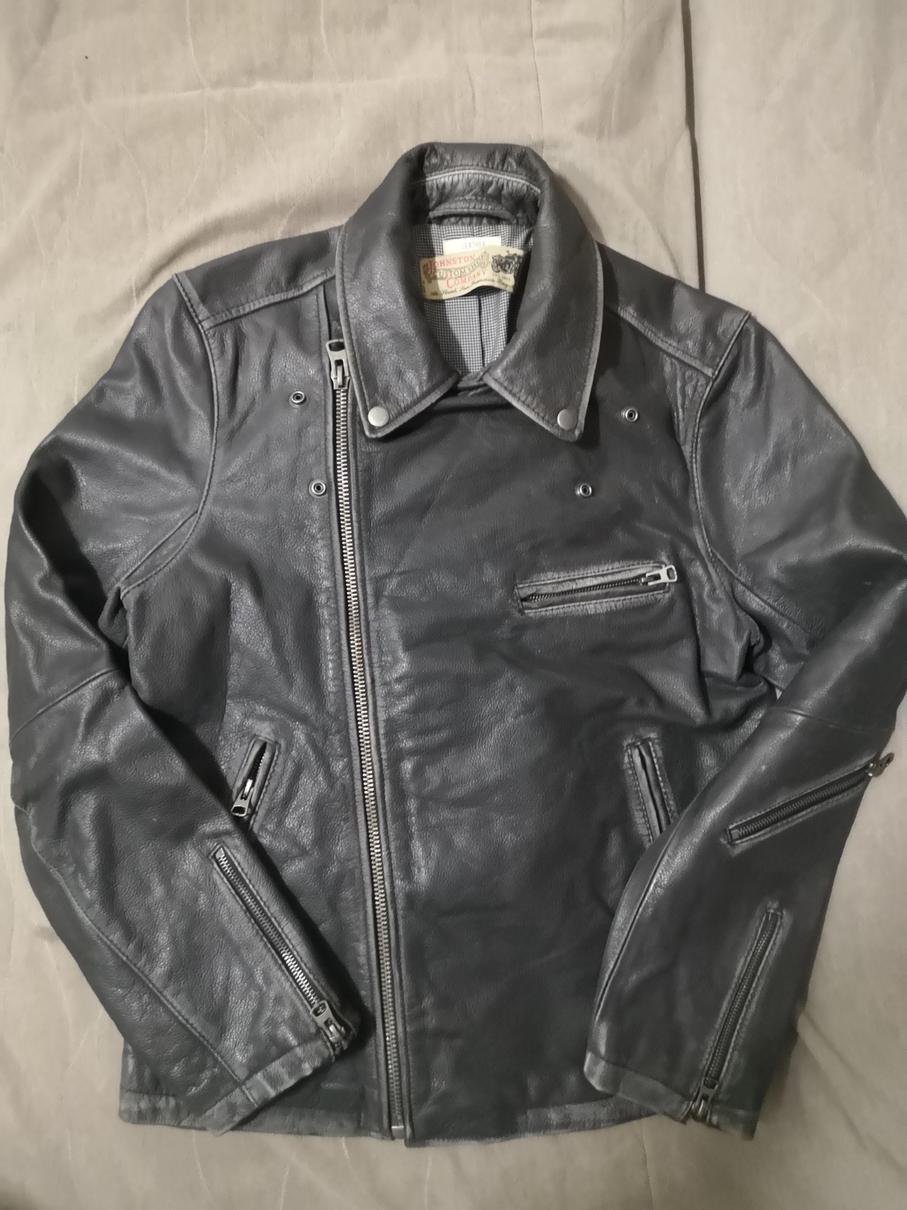 H&m genuine leather cafe racer jacket, Men's Fashion, Tops & Sets ...