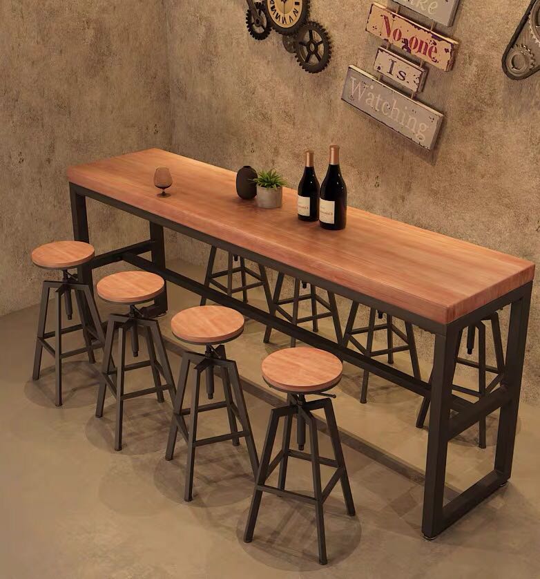 Industrial style sales bar table