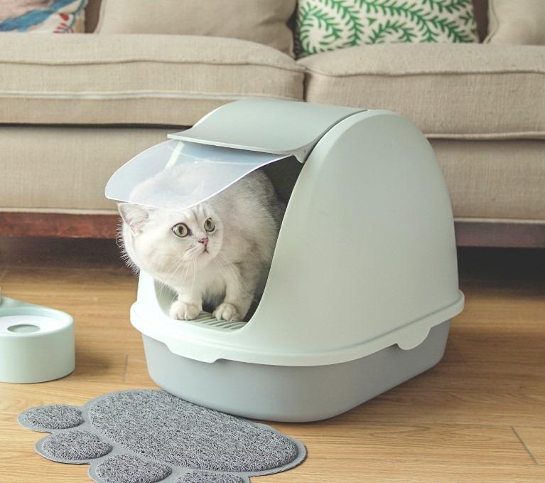 Instock Large Covered Cat Litter Box Enclosed Enclosed Cat Sand