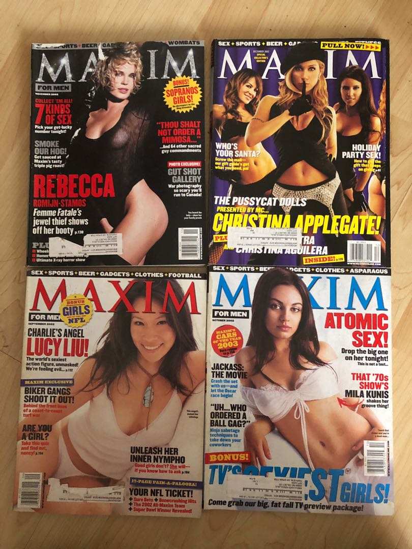 Maxim Magazine for Men 2002 Lucy Liu Mila Kunis Rebecca Romijn