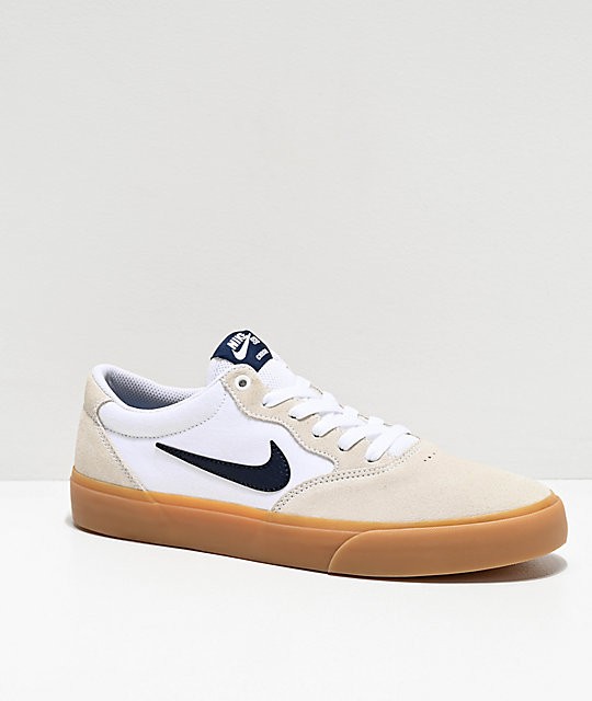 Nike SB Chron White \u0026 Gum Skate Shoes 