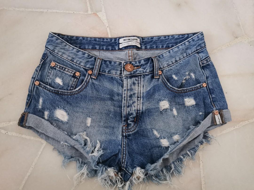 one teaspoon blue buoy bandit shorts