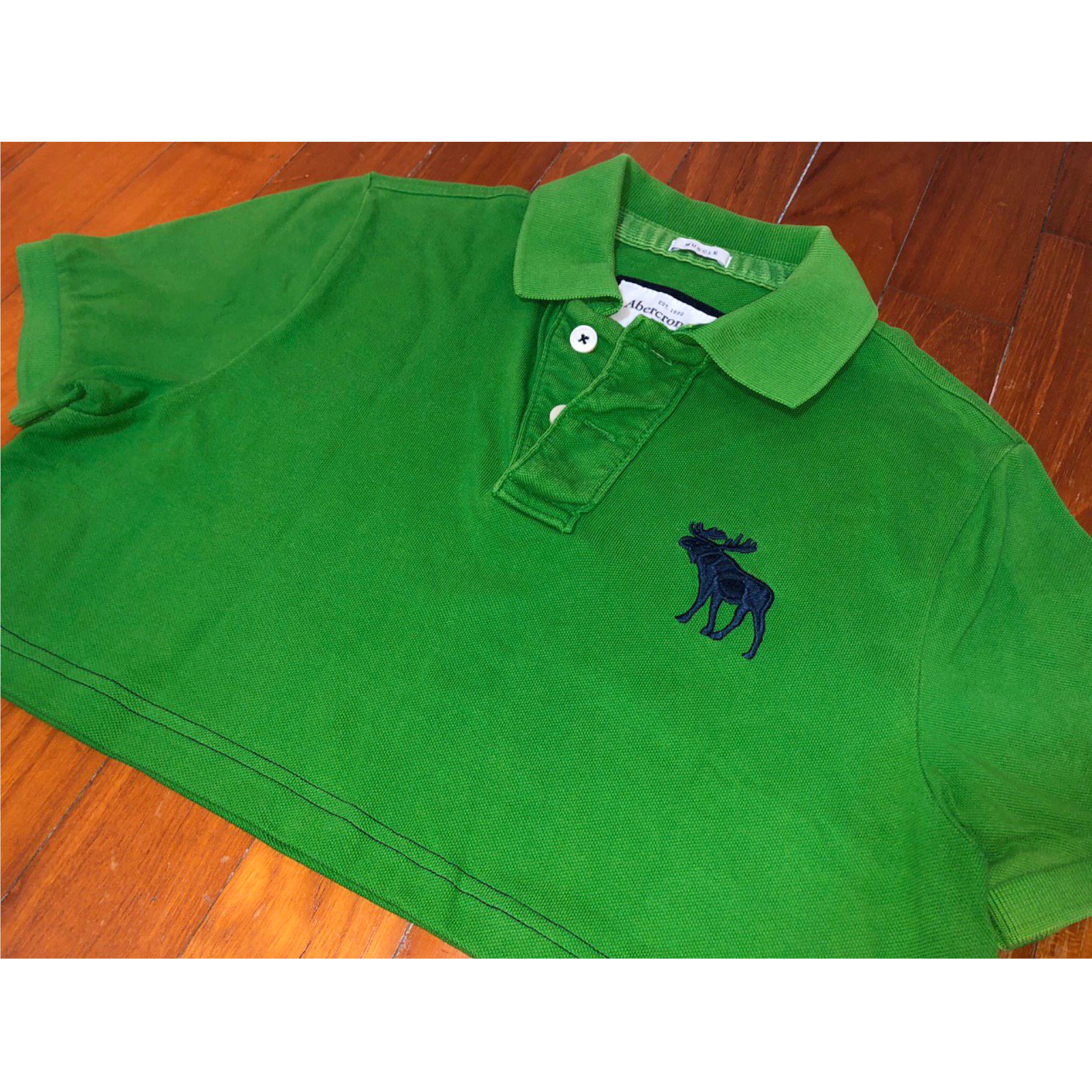 vintage polo crop rugby shirt