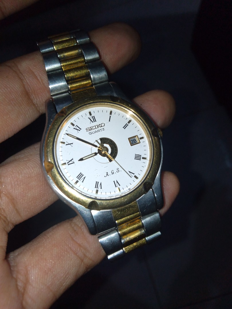 Seiko AGS kinetic, Luxury, Watches on Carousell