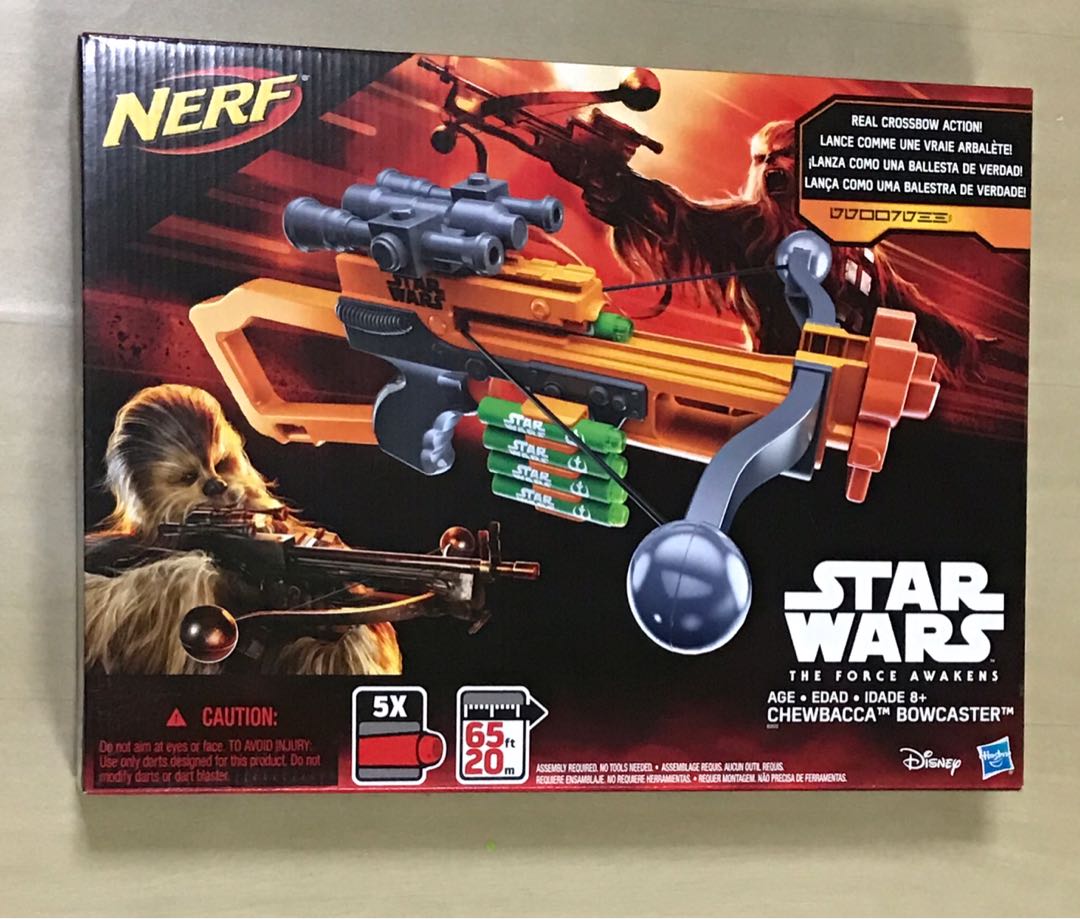 Star Wars Nerf Chewbacca Bowcaster, Hobbies & Toys, Toys & Games on  Carousell