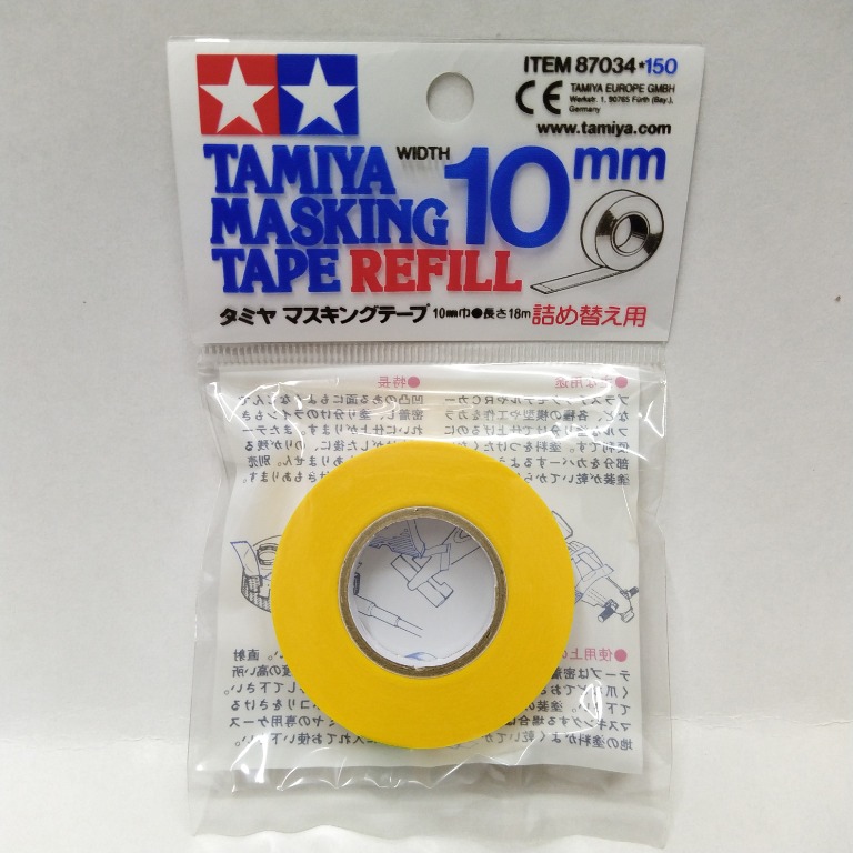 Cinta De Enmascarar Tamiya 87034 - Ancho 10 Mm, Rollo De Repuesto Para Modelismo Y Pintura
