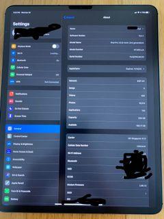 2018 12.9 iPad Pro 256gb Cellular w/Keyboard and Apple Care