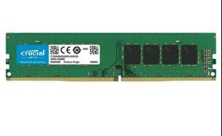 4gb DDR4 x2  Crucial
