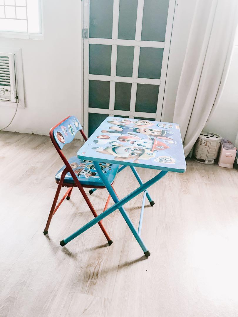paw patrol wooden table and chairs