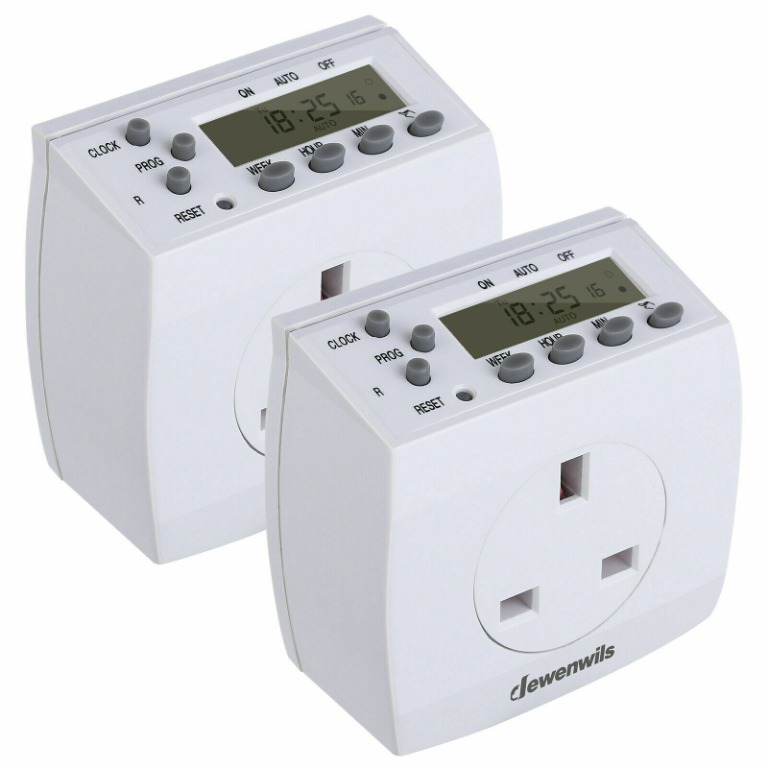 7 Day Digital Plug in Timer Switch Socket Plug Weekly Settings weekly ...