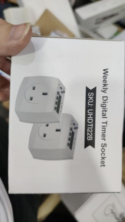 7 Day Digital Plug in Timer Switch Socket Plug Weekly Settings weekly ...