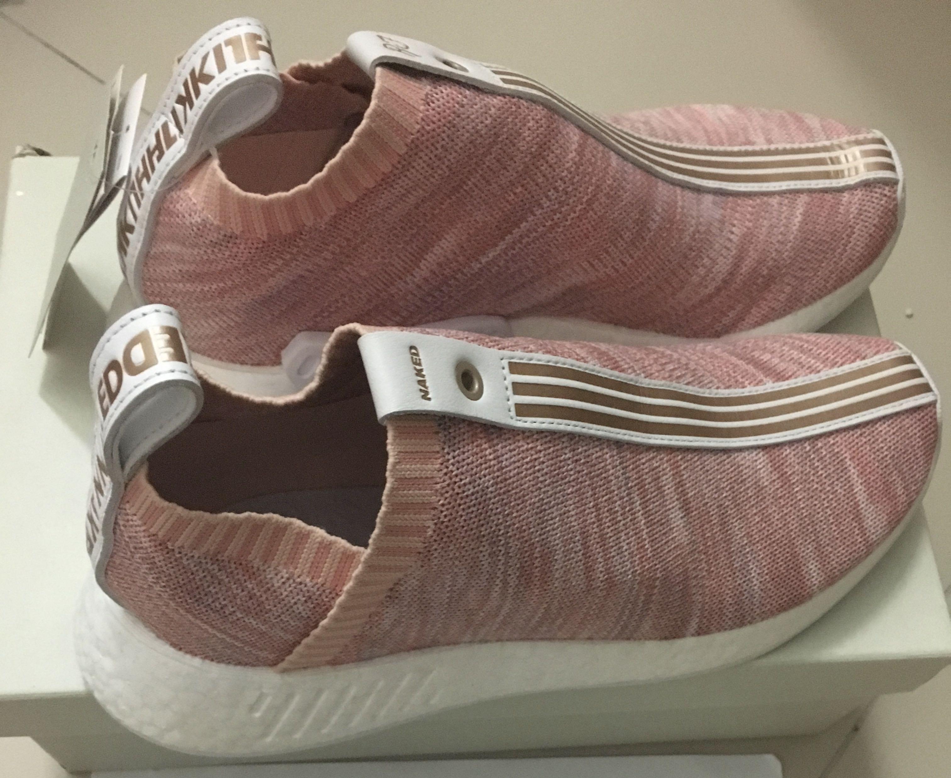 adidas gazelle silver green womens adidas Pink Naked X Kith Nmd Cs2 Primeknit Maroon Trainers UK 4 EU 37 👠