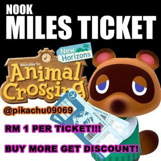 Animal Crossing Nook Miles Tickets