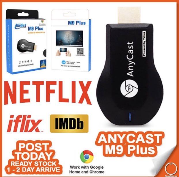 Anycast M9 Plus Mira Netflix iFlix Mirror Screen Like Chromecast