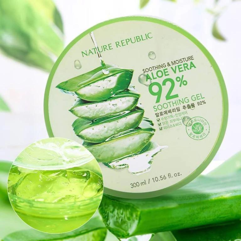 Authentic Nature Republic Soothing Moisture Aloe Vera Gel 300ml Sold Per Box 12pcs Beauty Personal Care Face Face Care On Carousell
