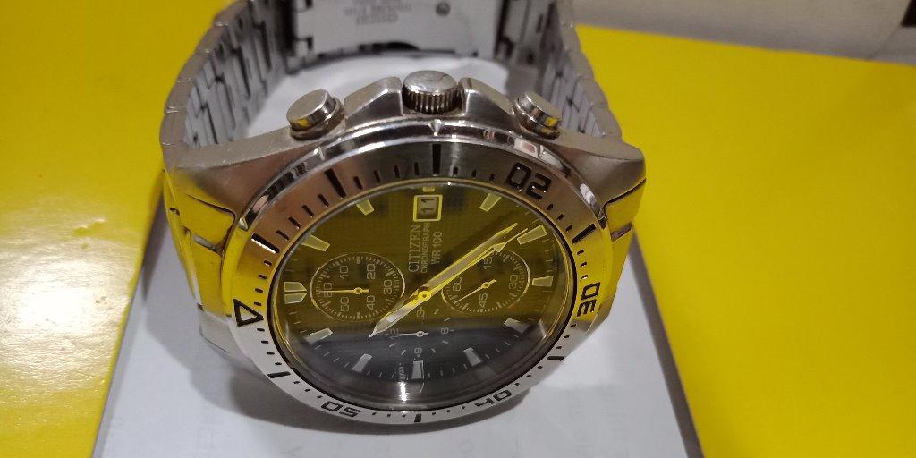 Citizen wr100 chronograph yellow discount