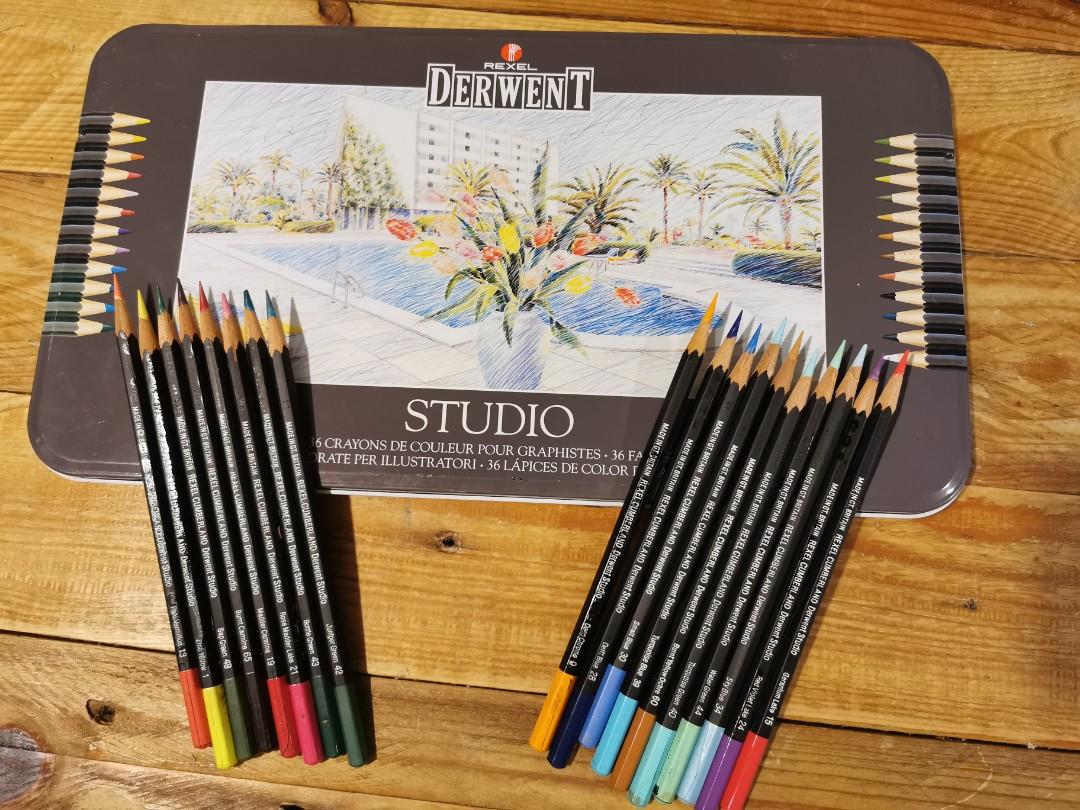 Colored Pencils Rexel Derwent Studio 36 + 18 (44 pieces total), Hobbies &  Toys, Stationary & Craft, Craft Supplies & Tools on Carousell