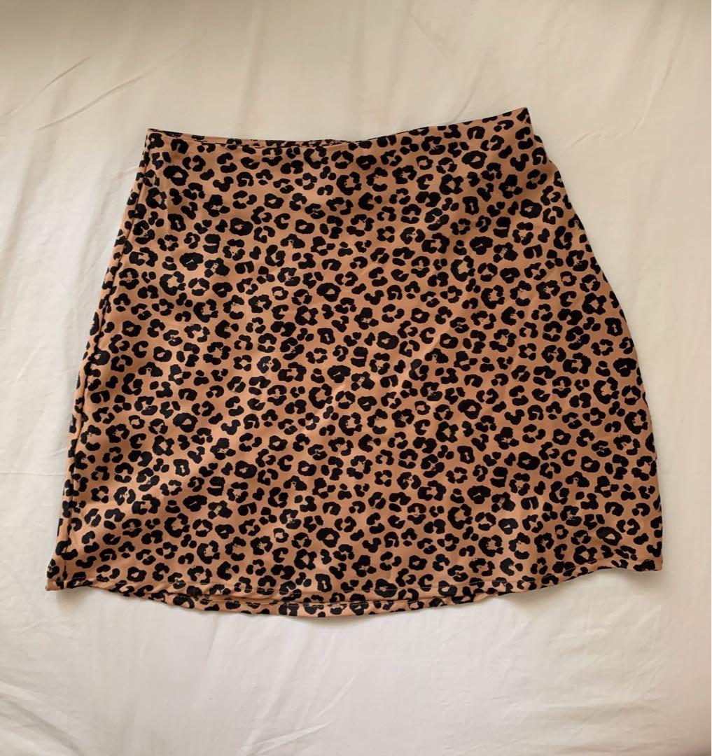 Leopard skirt cotton best sale on