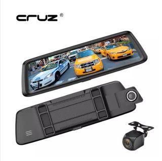 Cruz USA DVR Dash Cam 10inch Full Screen HD with Night Vision Back Up Camera