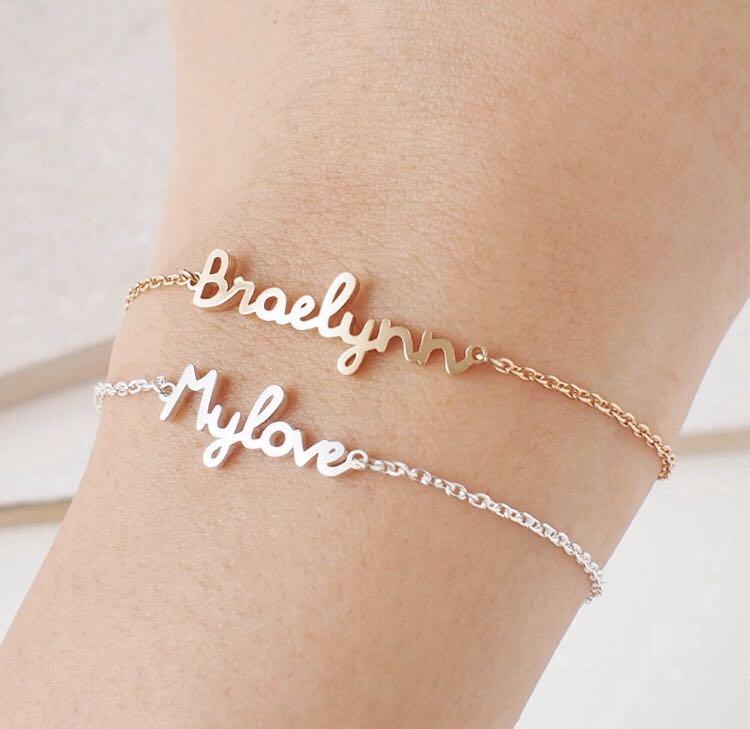 Custom made discount name bracelets