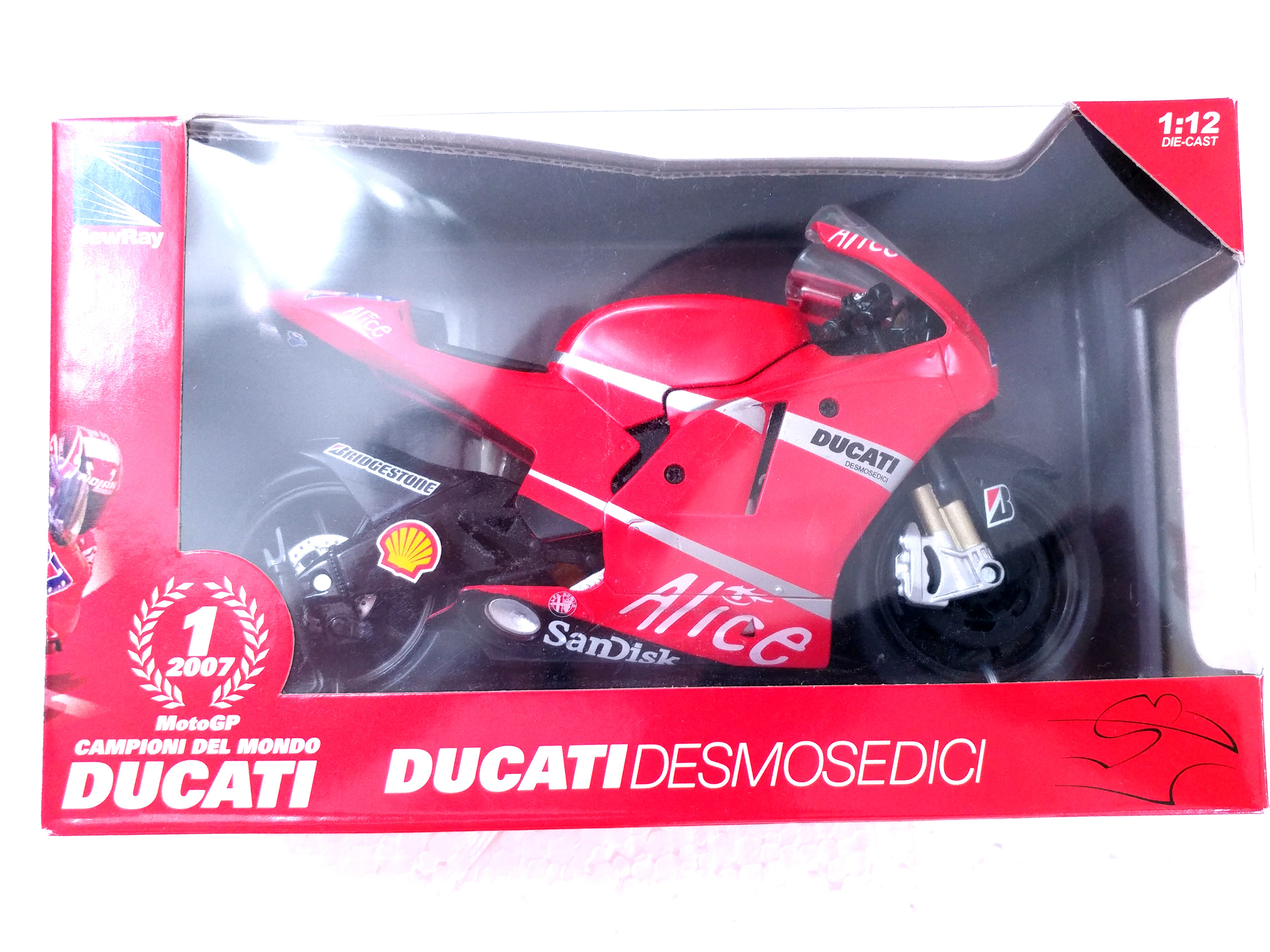 Maquette Ducati 998 échelle 1:12 – NewRay – Moto Miniature En Métal Moulé Sous Pression