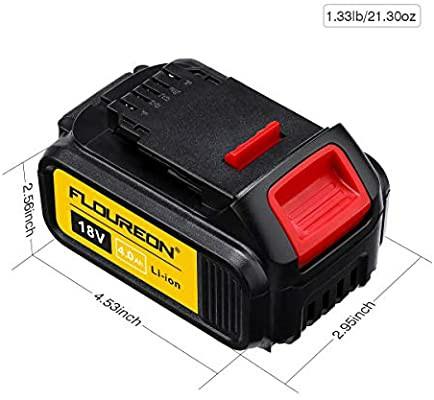 FLOUREON REPLACEMENT DEWALT BATTERY 18V 4000MAH
