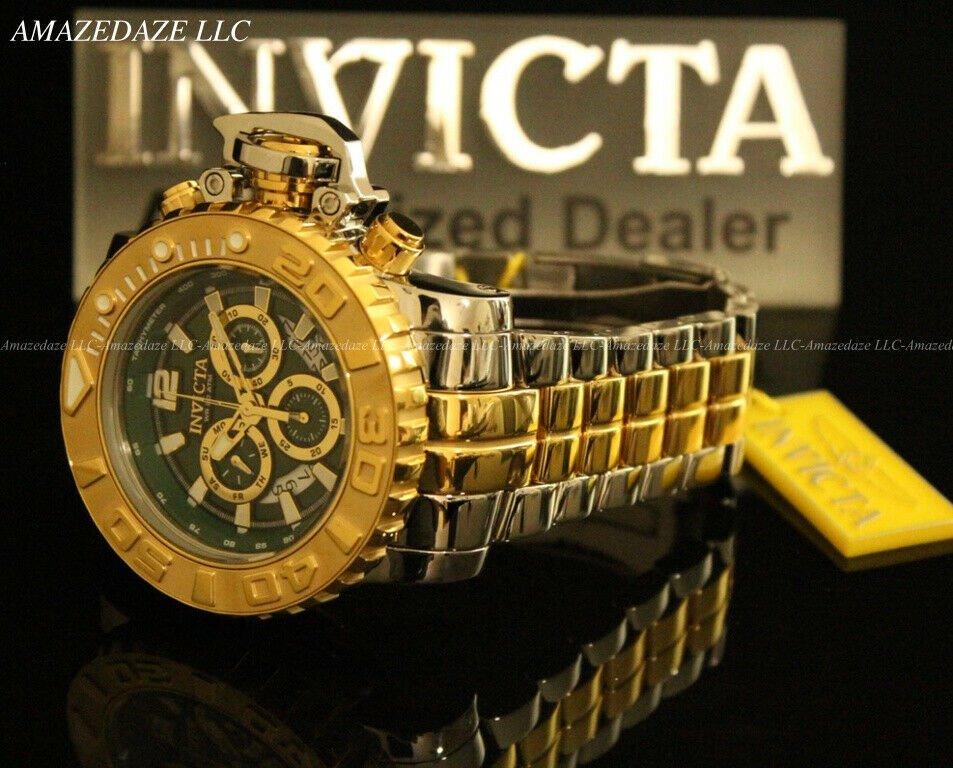 Invicta 70mm sea hunter gen ii 18k gold plated swiss movt chronograph watch deals
