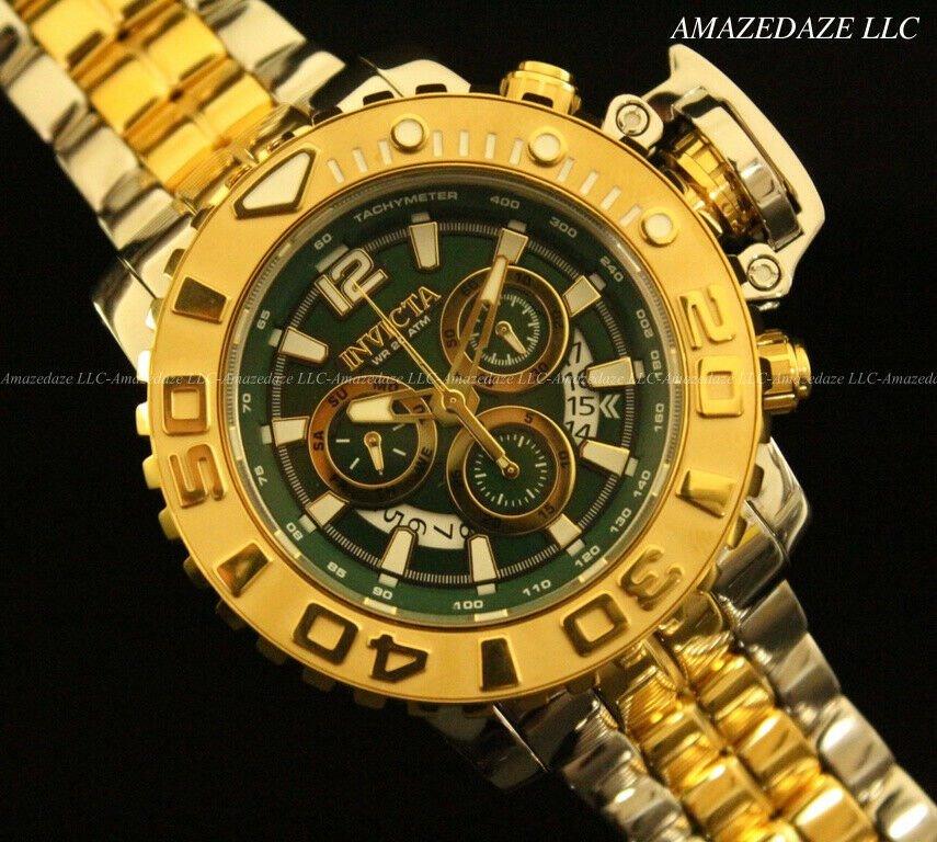 Invicta 70mm sea hunter gen ii deals 18k gold plated swiss movt chronograph watch