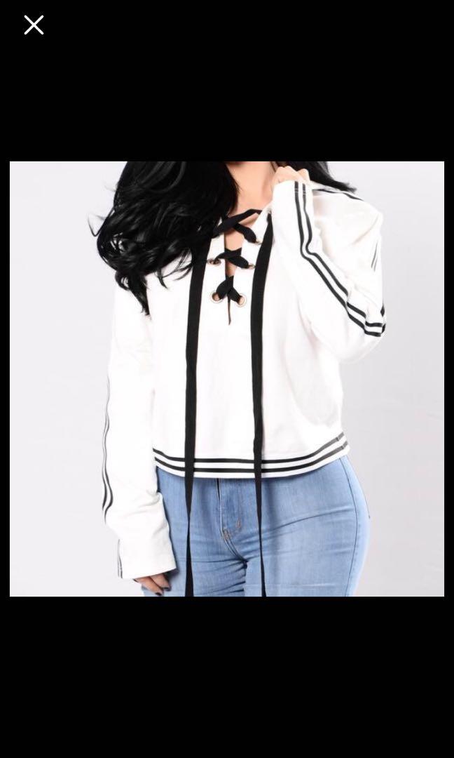 White lace hoodie