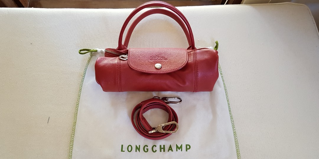 longchamp cuir red