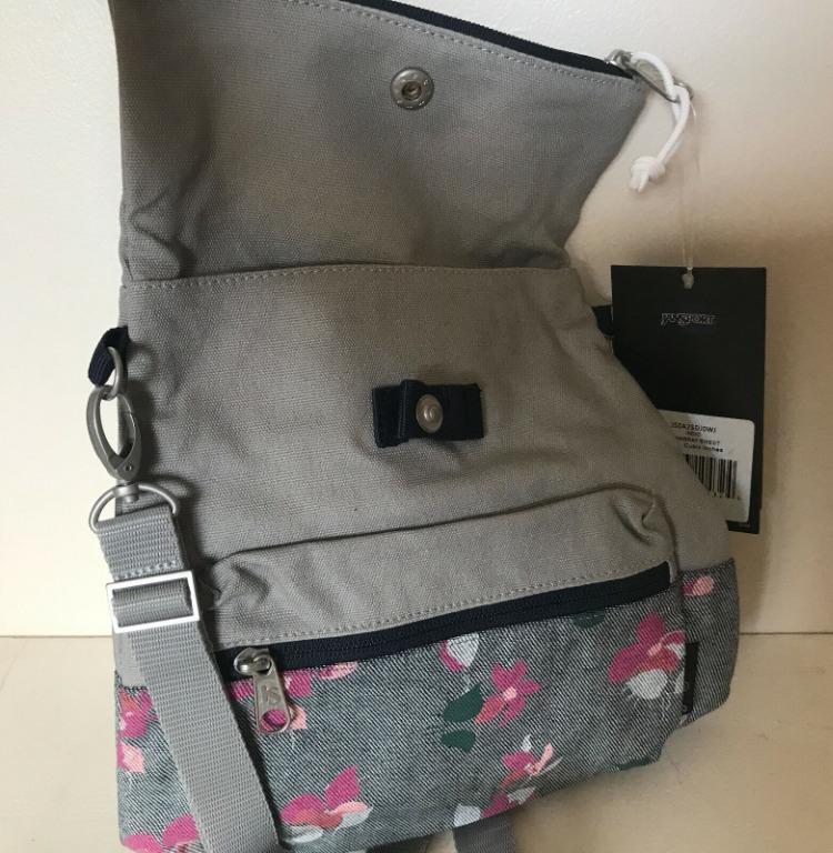 NEW JANSPORT INDIO CHAMBRAY SWEET CROSSBODY MESSENGER SLING BAG