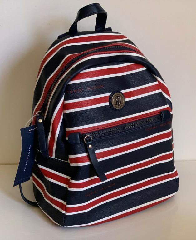 tommy hilfiger backpack blue and white