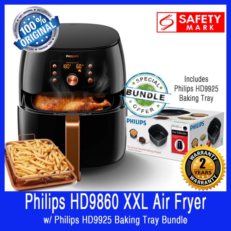 Philips HD9860/91 Air Fryer XXL. ** FREE Philips HD9925 Baking Tray