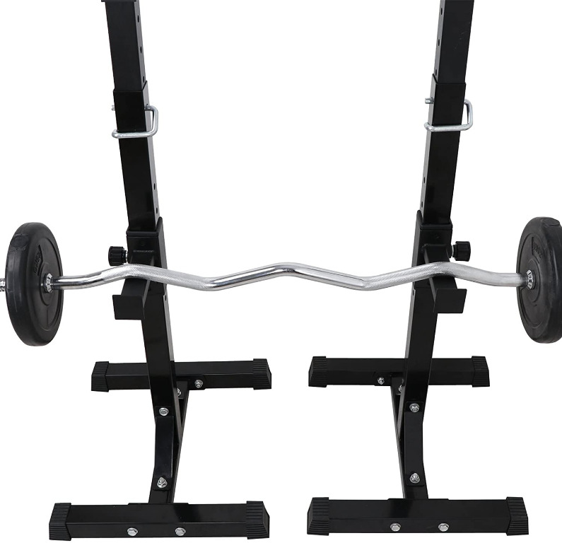 Pre Order Adjustable Rack Squat Barbell Free Bench Press Stands Gym/Home  Gym Portable Dumbbell Racks Stands (one Pair/Two pcs), Sports Equipment,  Exercise & Fitness, Weights & Dumbbells on Carousell