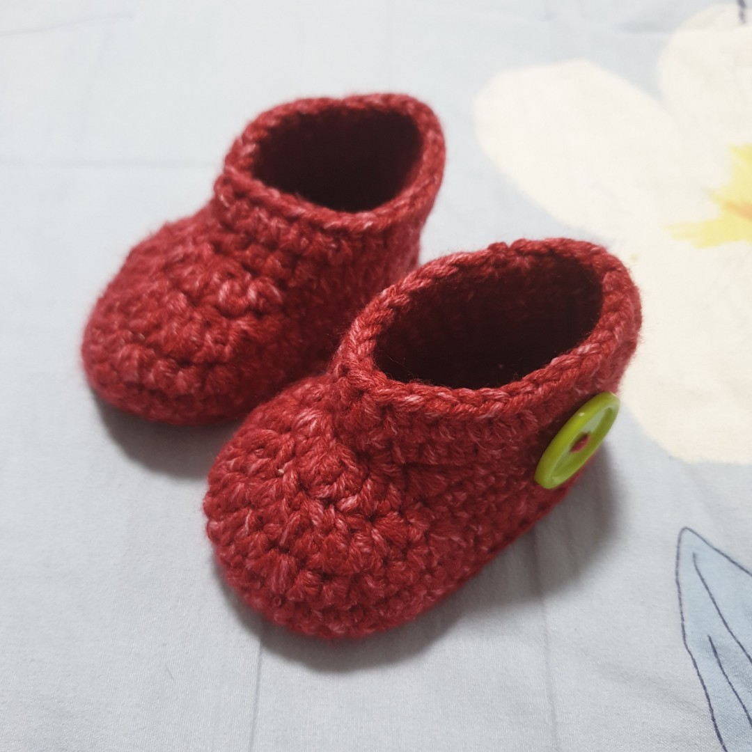Red online baby boots