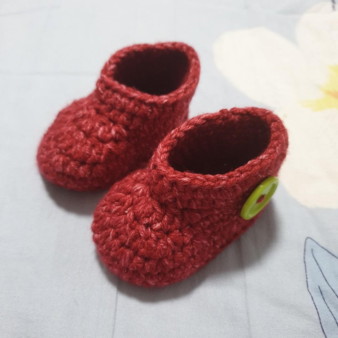 Red sales infant boots