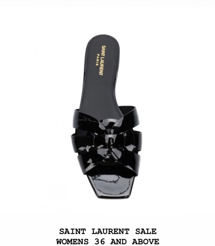 black ysl tribute sandal