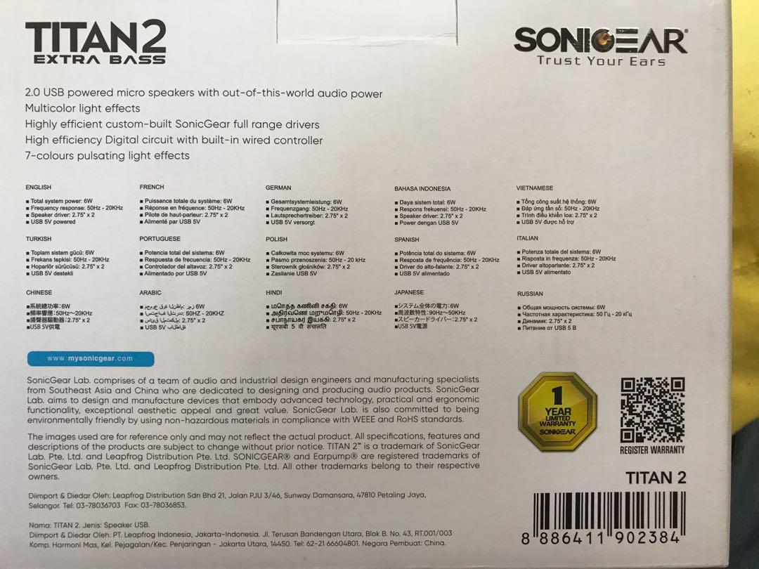 Sonicgear Titan 2 Electronics Audio On Carousell
